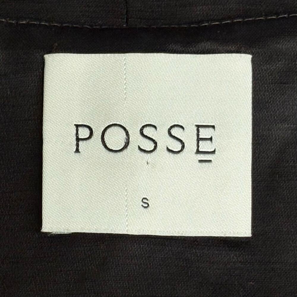 Posse Gigi Gilet Black Satin Vest Gold Buttons Size Small - Picture 5 of 10